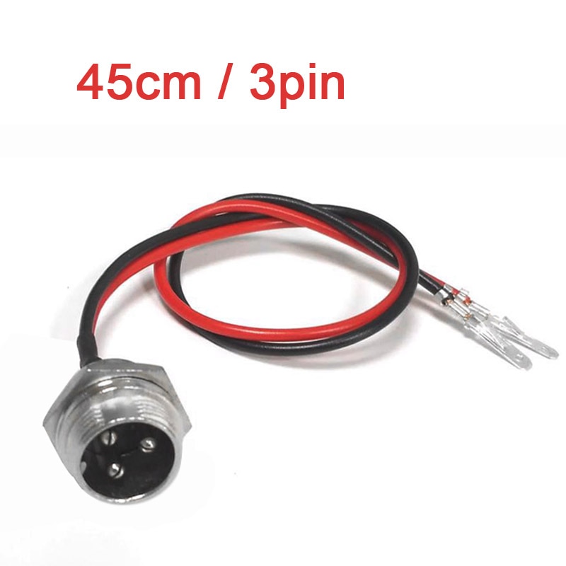 45cm Length 12V 24V 36V Battery Charger 3 Prong Plug for Gas Electric E Scooter Razor Bike 3 PIN 2 WIRE