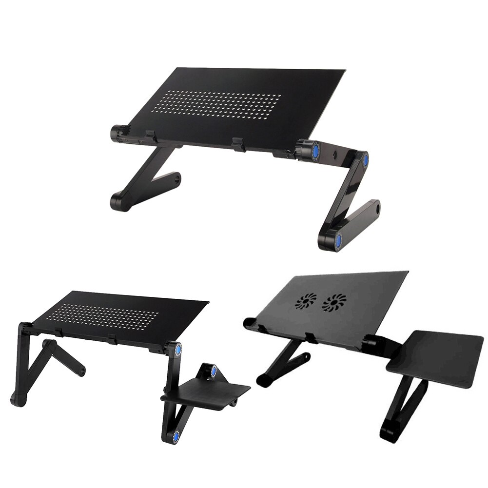 laptop skrivebord ergonomisk justerbart sammenleggbart laptop bord med kjølevifte musematte sengebrett pc notisbok stativ sofa skrivebord stativ