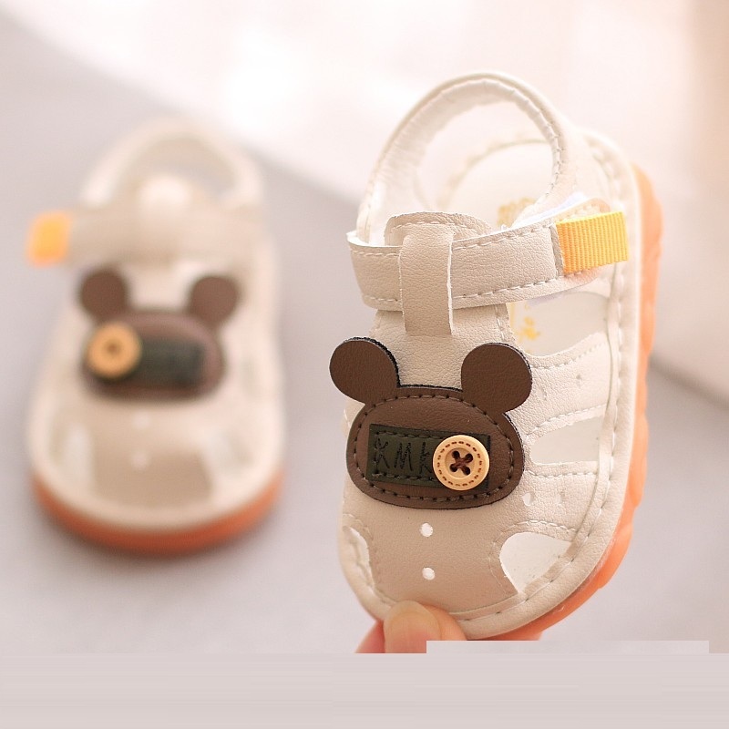 Sandalias para bebés y niñas, zapatos de verano con flores, sandalias huecas de cuero suave, zapatos bonitos para niños de 0 a 2 años