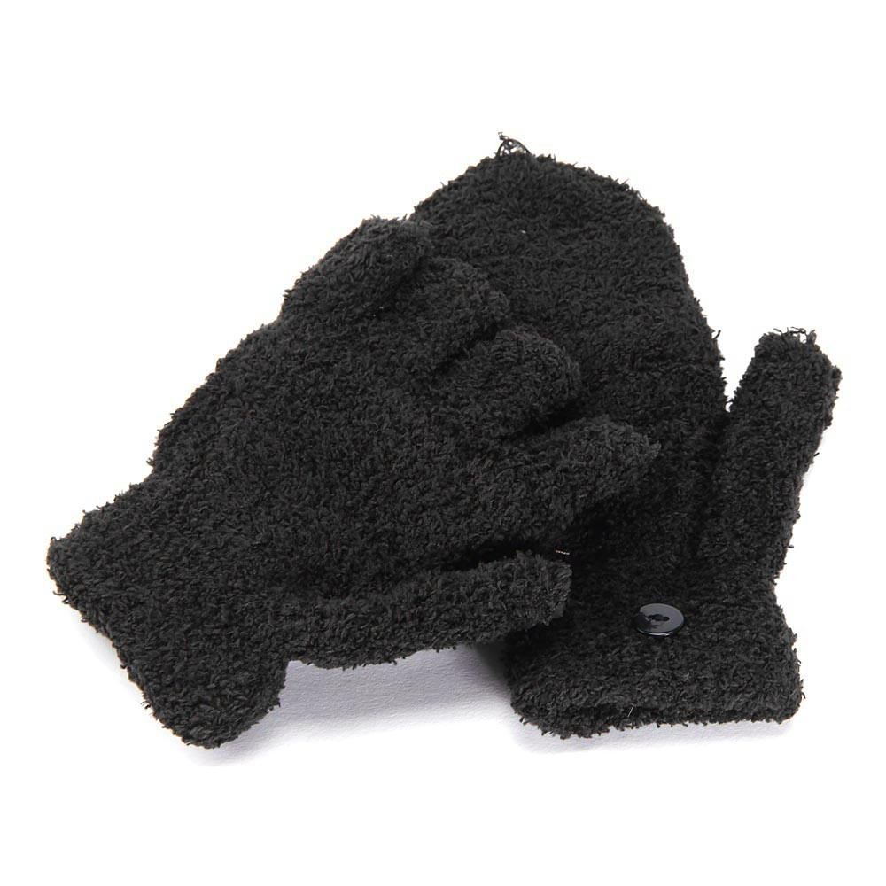 Kinder Winter handschuhe Kind stil Junge Mädchen Stricken Handschuhe Winter Kinder kinder 3-12Year Warme Halb finger Flip abdeckung Handschuhe M840 #: BK