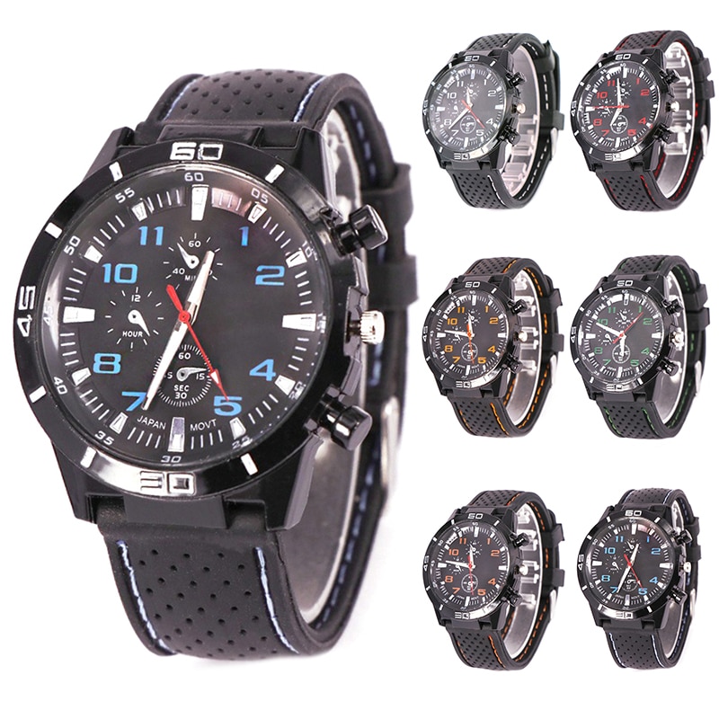 Mode Mannen Horloge Alle-Match Sport Horloges Siliconen Band Jurk Horloge Quartz Horloges Toevallige Mannelijke Klok Paar Horloges