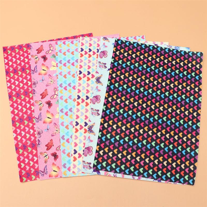 6Pcs Leather Fabric Soft Nice Versatile Leather Cloth Sewing Material