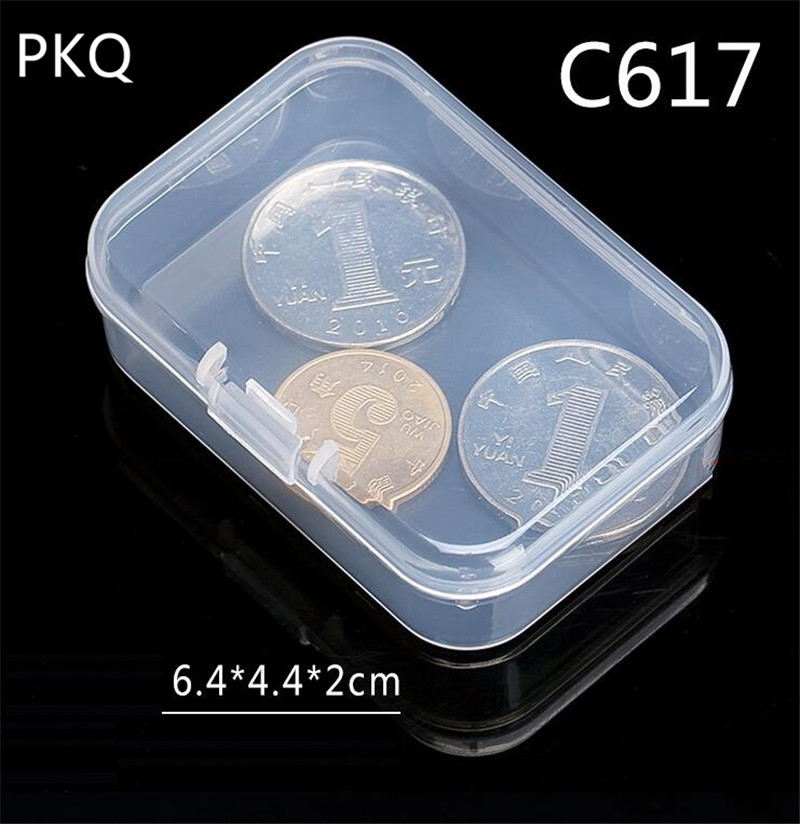Small Transparent Plastic Storage Box Clear Rectangle Multipurpose display box For Card/Sundries Organizer Holder