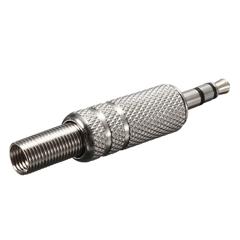 2Pcs Replacement 3.5mm 3 Pole Male Repair Headphones Audio Jack Plug Connector Soldering For Most Earphone Jack