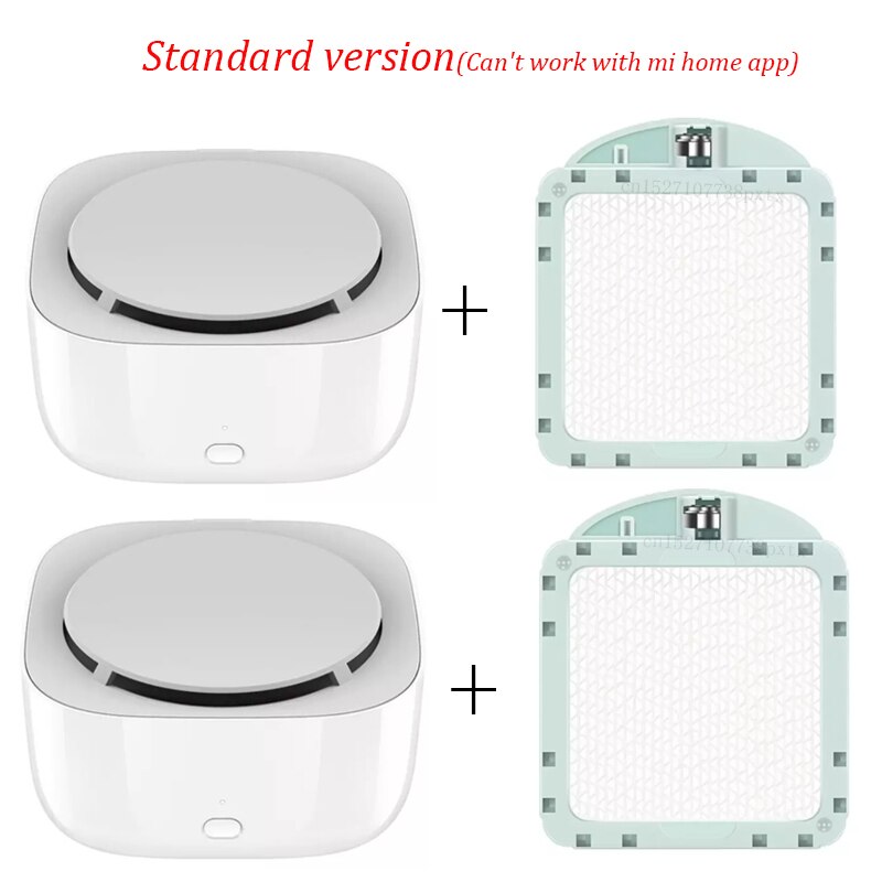 Xiaomi Mijia moustique répulsif tueur Version intelligente téléphone minuterie interrupteur avec lumière LED utilisation 90 jours de travail dans mihome AP: Standard 2pcs