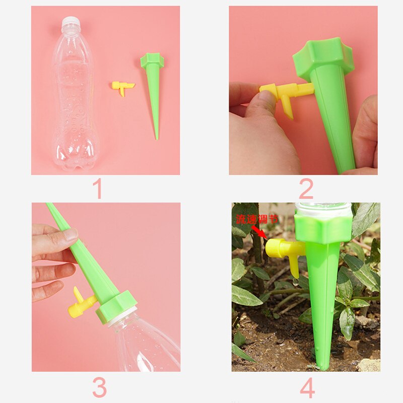 Kit de riego automático, válvula de goteo, sistema ajustable de picos de plantas de interior, Serie de riego de flores en maceta para jardín
