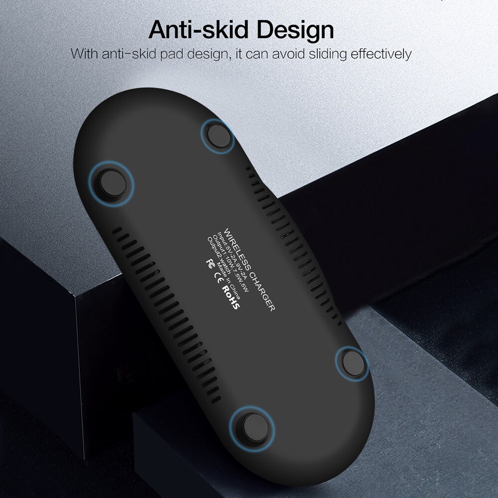 FDGAO 2 in 1 10W Qi Wireless Charger Stazione di Aggancio Della Vigilanza Fast Charger Pad Ricarica Per Apple Orologio 2 /3/4/5 iPhone 11 Pro X Xs