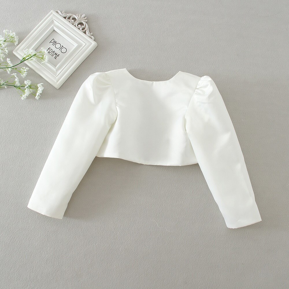 New Girls Bolero paillettes perline Flower Girls giacca corta per matrimonio compleanno abbigliamento formale per bambini