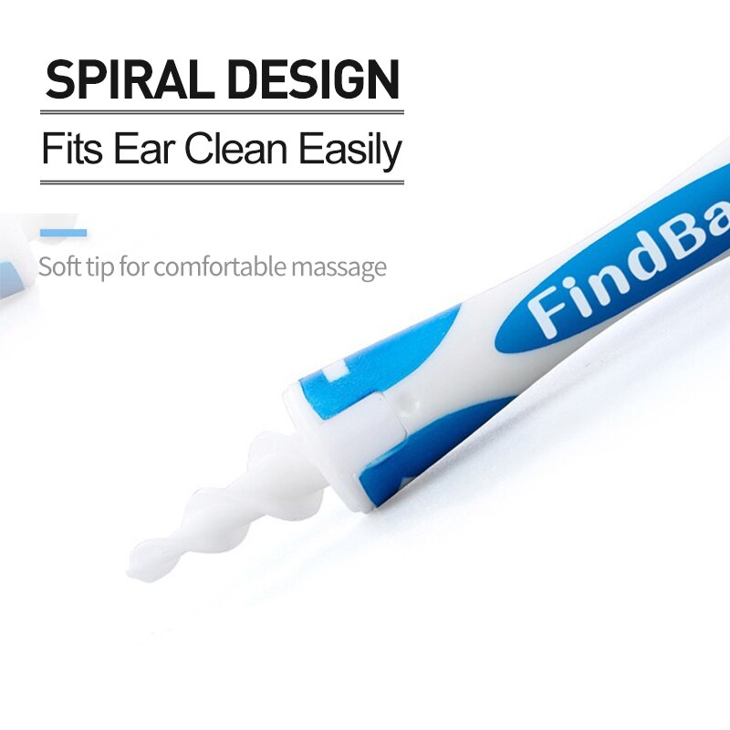 2 Styles Ear Cleaner Rotating Earwax Cleaner Soft Painless Spiral Dig Wax Ear Wax Remover With 16pcs Replacement Heads