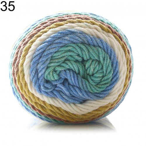 193m/1Roll Colorful Woolen Yarn Cotton Knitting Yarn Crochet Yarn for Knitting Wool Yarn DIY Sweater Scarf Hand Knitting Yarns: 35