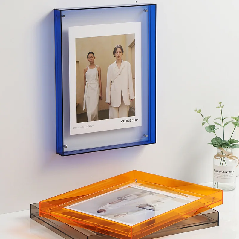 Cadre Photo en acrylique Transparent, affiche de peinture, salle de chambre à coucher, ornement de Table murale, cadre Photo Simple, DIY bricolage