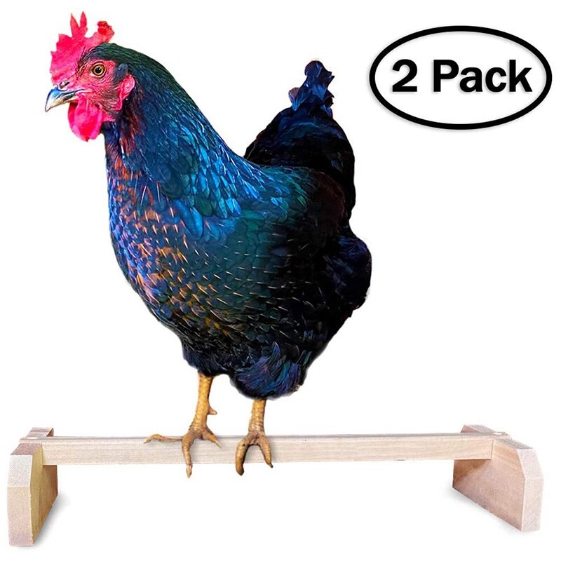 Kraftfuldt træ kyllingestang legetøj til 2pc kyllingesteg, velegnet til stor fugl, kylling og papegøje