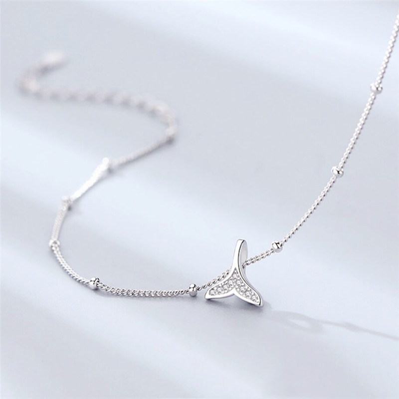 Queue de sirène en argent Sterling 925 pour femmes, Bracelets simples, créatifs, frais, tempérament féminin, tendance, redimensionnables, SBR019