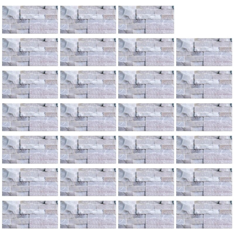 27pcs Imitation Marble Brick Tile Stickers DIY Self Adhesive Kitchen Floor Wall: 29