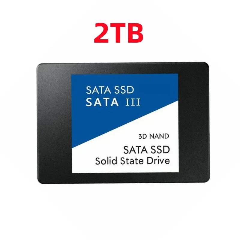 Oryginalny dysk SSD wewnętrzny 2 TB, niebieski, 2.5 SATAIII 6 Gb/s, 545 MB/s robić PC: Czarny