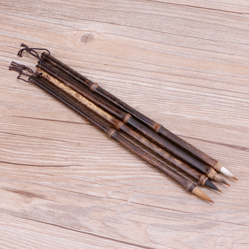 Professionelles Chinesisches Kalligraphie-Pinsel Set – Für Bambus, Blumen, Vögel & Kanji-Schreiben – Wolfshaar, Große Größe