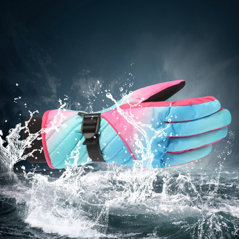 Aolikes winter ski handschoenen meisjes jongens volwassenen waterdichte warme handschoenen sneeuw kinderen winddichte ski snowboard handschoenen
