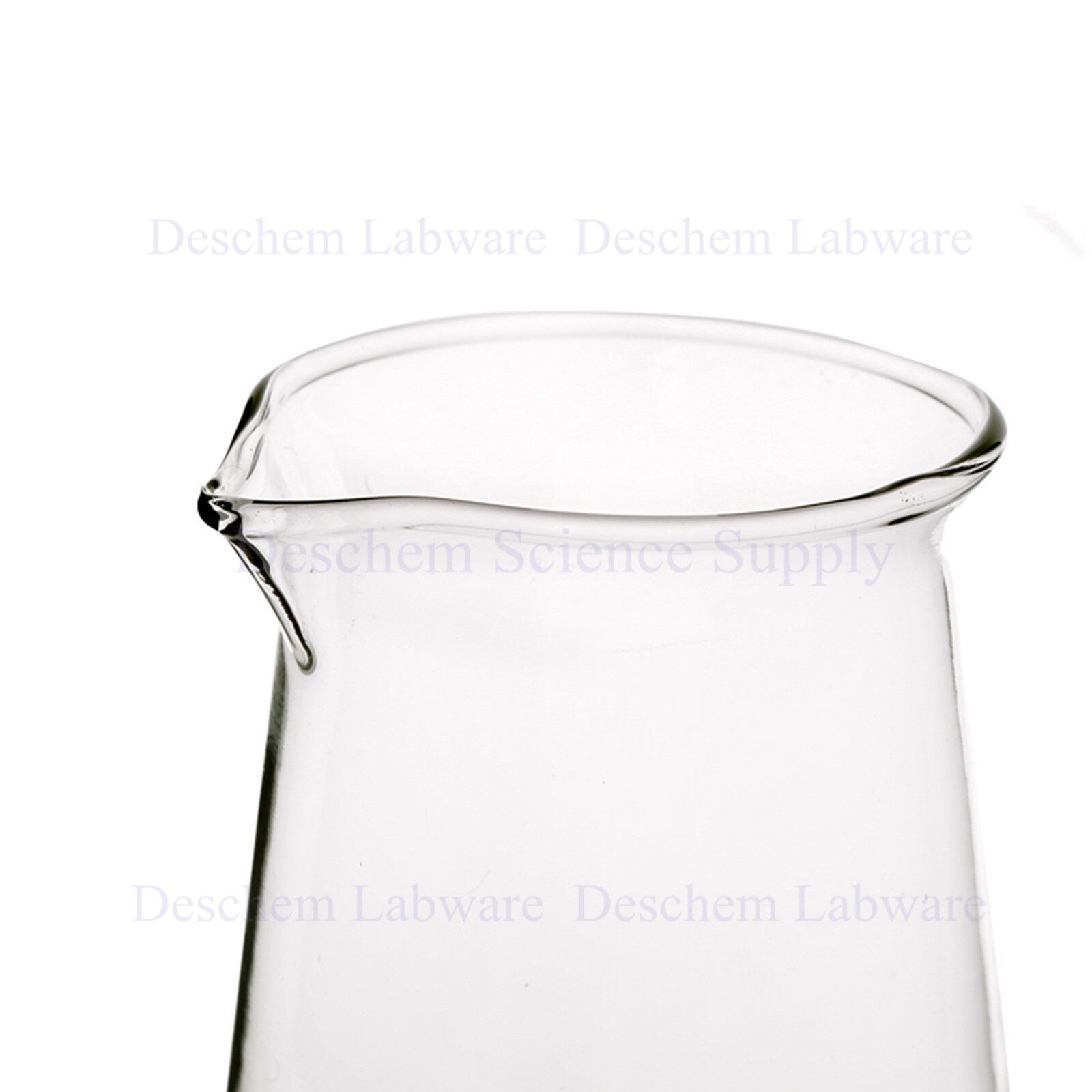 Vaso cónico de vidrio de Tres Esquinas de 125 ml, cristalería química de laboratorio