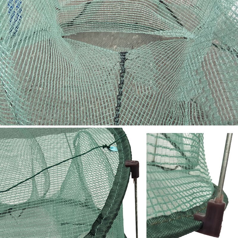 Trampa de red de pesca automática forma redonda duradera abierta para cangrejo langosta YS-BUY