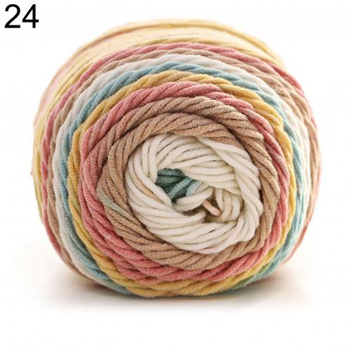 193m/1Roll Colorful Woolen Yarn Cotton Knitting Yarn Crochet Yarn for Knitting Wool Yarn DIY Sweater Scarf Hand Knitting Yarns: 24