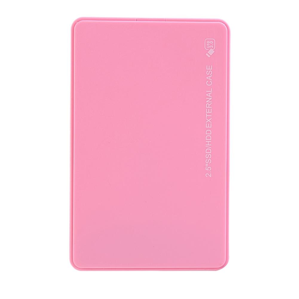 2.5 Inch Hdd Ssd Case Sata Naar Usb 3.0 Adapter 5Gbps Hard Drive Case Behuizing Ondersteuning 2Tb Hdd schijf Voor Windows Mac Os: Pink