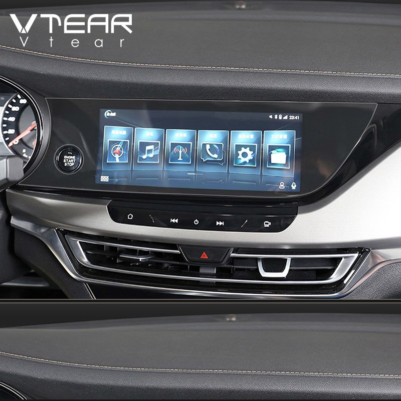 Vtear For Changan CS35 Plus GPS Navigation film sticker Car interior decoration dashboard trim air conditioning panel parts