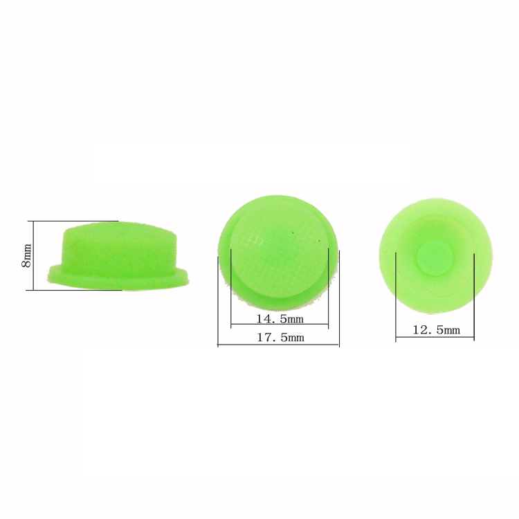 10pcs Tail Waterproof Switch Button Rubber Button Led Charging Flashlight Button Accessories Sealed Rubber Cap: 14.5mmX8mm