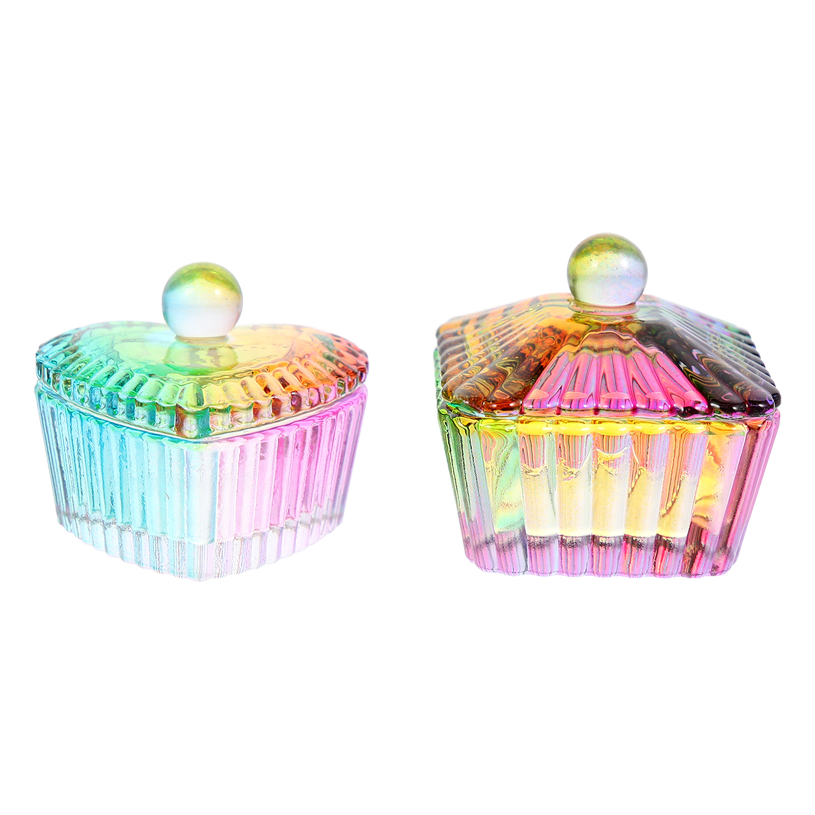 Taza líquida de manicura práctica, vaso con tapa de vidrio para salón de uñas, suministro de manicura, 2 piezas