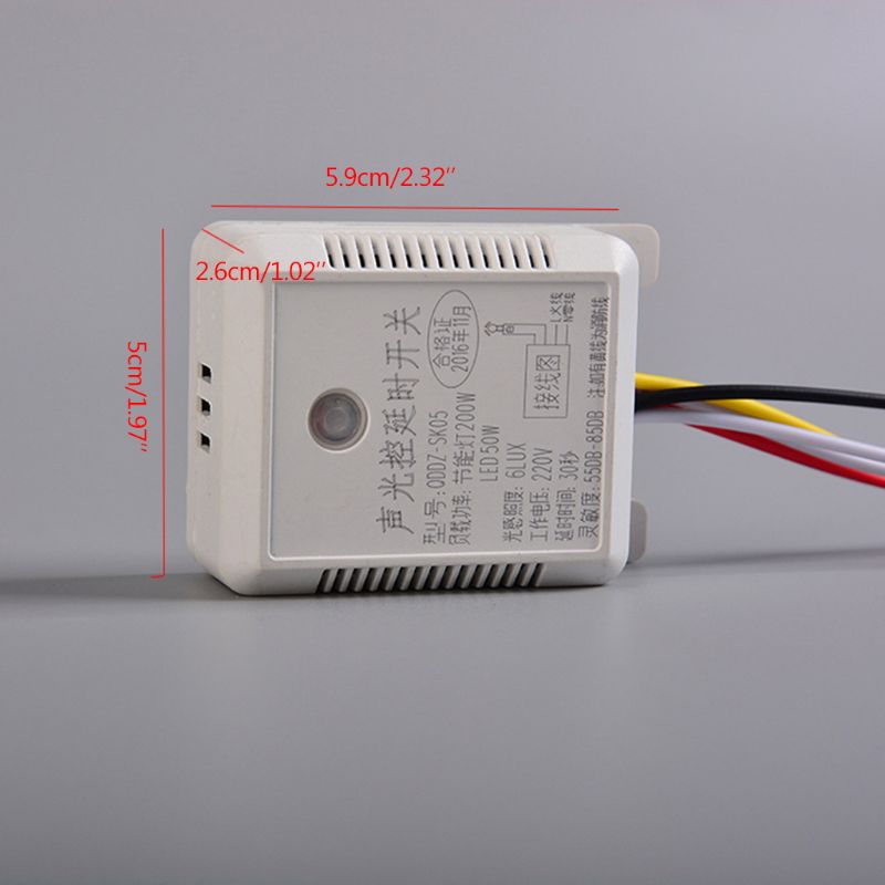 Intelligent On Off Voice Sound Light Sensor Control Delay Lamp Switch AC 220V