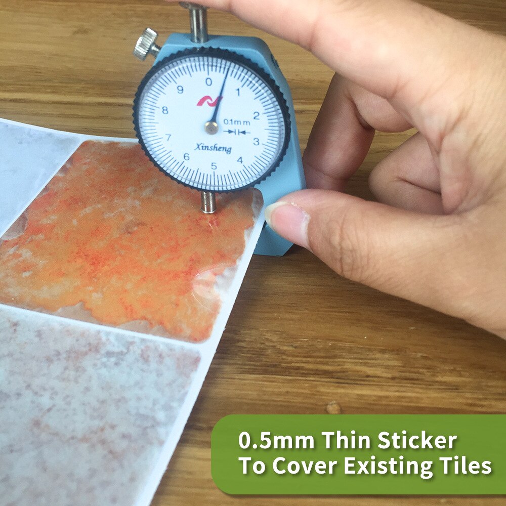 25Pcs Mosaic Tile Stickers Transfers Kitchen Grey Antique Marble Effect Self-adhesive Wall Decor 10x10cm/15x15cm