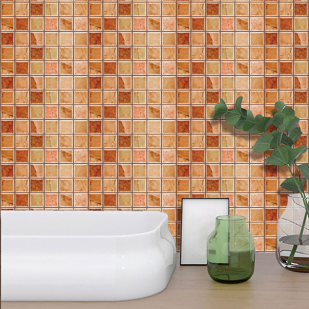Diy 3d mosaik vægfliser skræl og stick selvklæbende backsplash køkken badeværelse væg klistermærke pet væg klistermærker boligindretning: 4