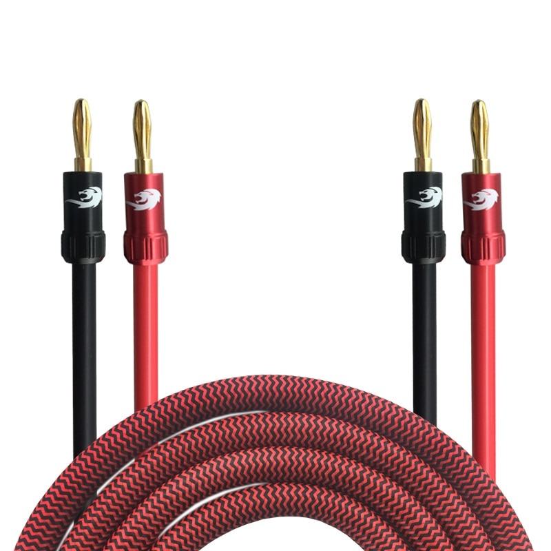 Hifi banaan luidsprekerkabel 4mm home theater soundbox eindversterker ofc audiofiele audiokabel draad afgeschermd 1m 1.5m 2m 3m 5m