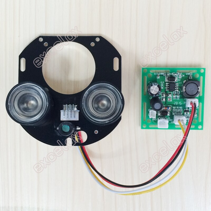 Waterproof Bullet Camera Case & 2x Array LED IR Board Size 90 Aluminum Alloy Casing IP66 Outdoor Housing by Excelax