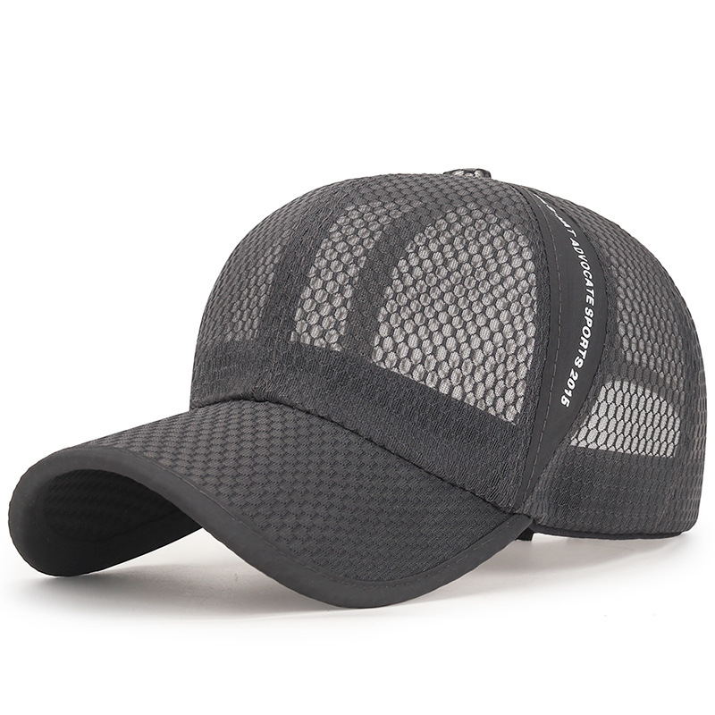 2022 neue männer Mesh Baseball Cap Atmungsaktiv Sommer Caps Papa Hut Outdoor Angeln Hüte Knochen Gorras Hysterese Trucker Cap: Dark Grau