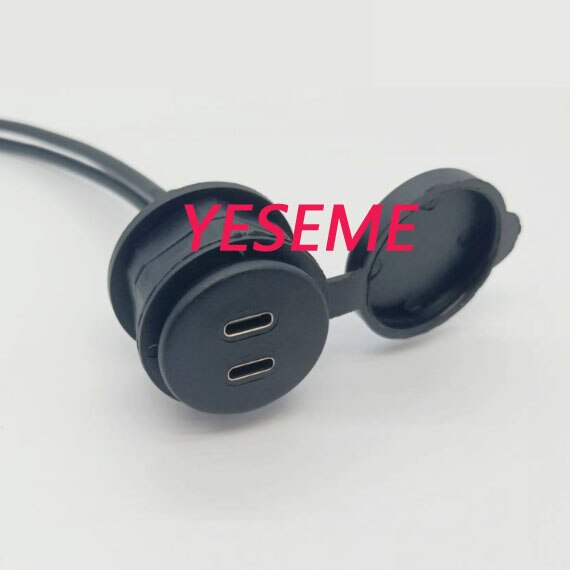 Auto Dash Board Mount Dual USB C Type C Vrouwelijke In Input Dual USB Type C Male Socket Extension panel