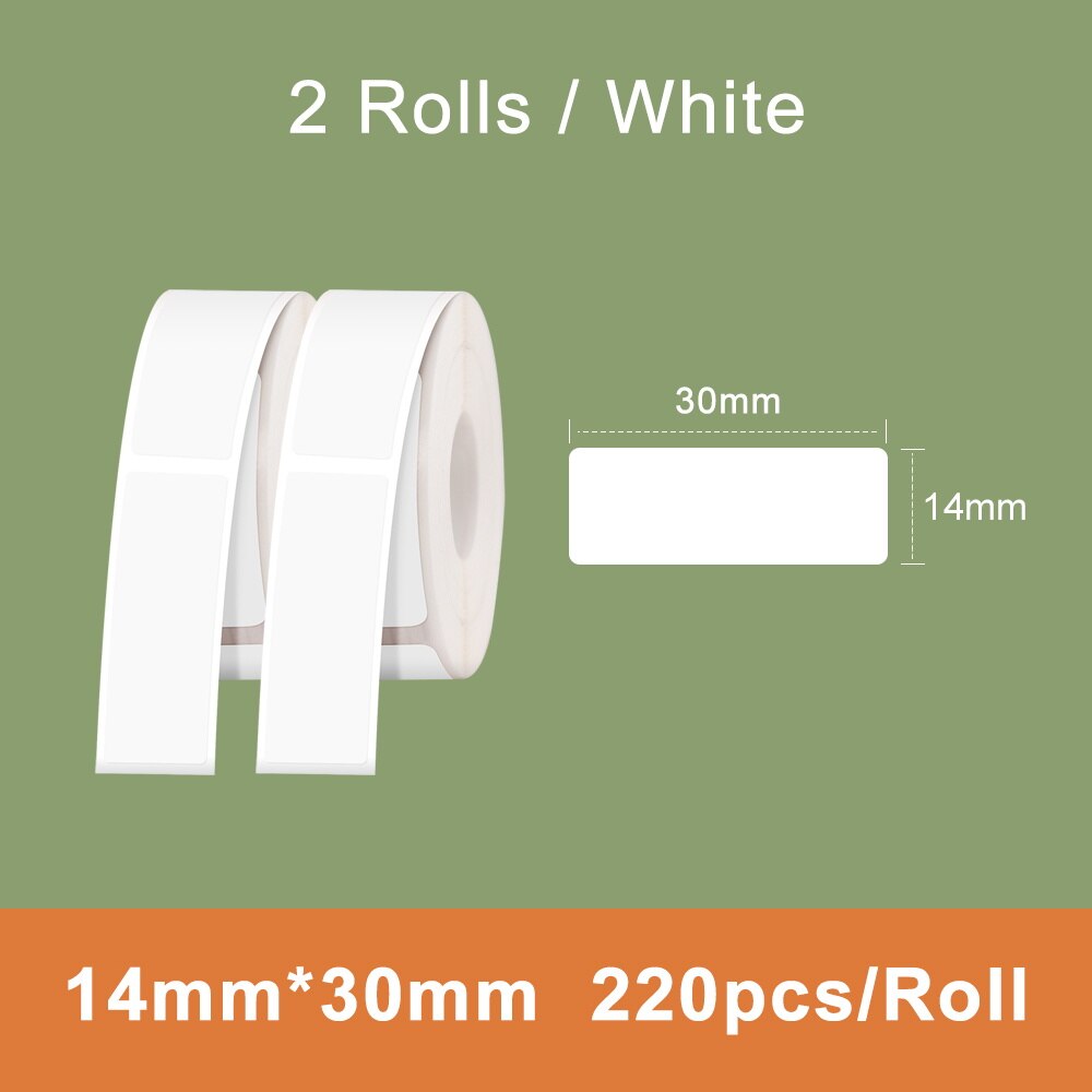 Supvan Mini Label Printer Paper Waterproof Anti-Oil Printing Label Price Label Pure Color Scratch-Resistant Label Sticker Paper: White Label D 2