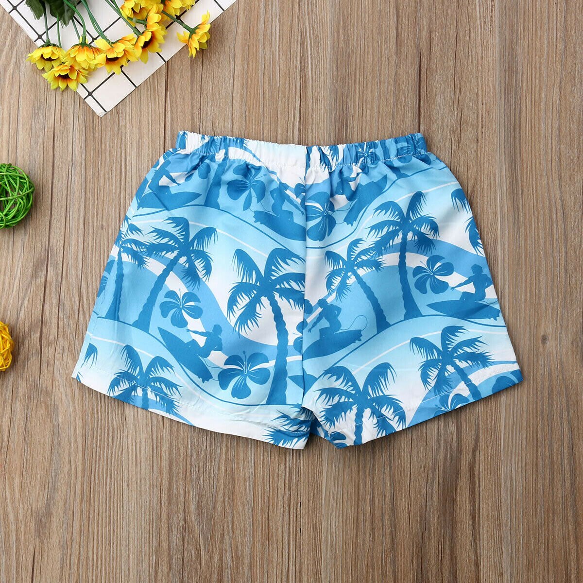 Nyfødt baby drengetøj elastisk linning korte bukser sommer hawaiianske strand shorts