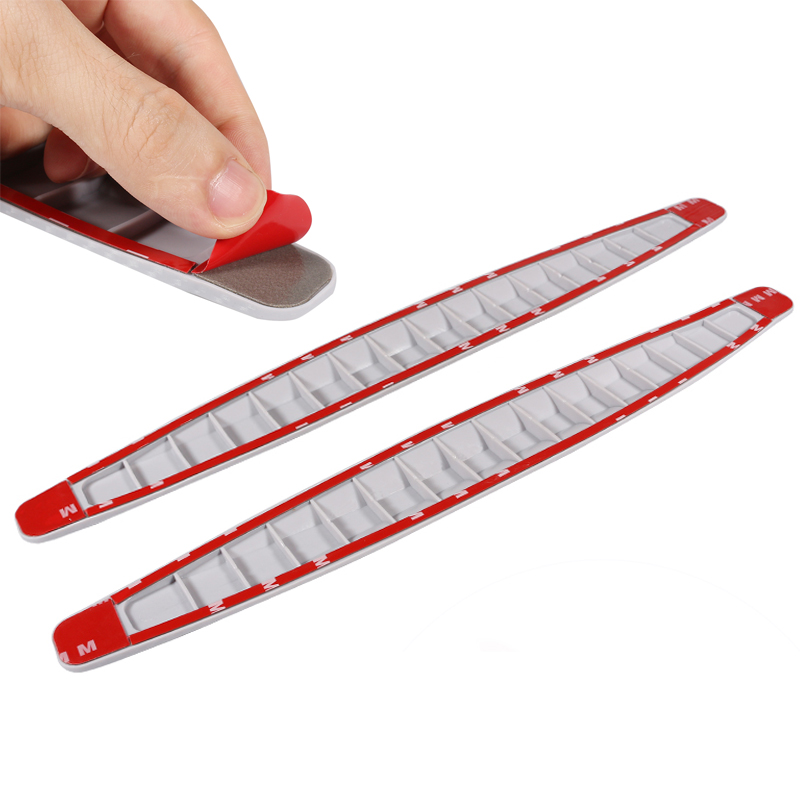 Yccpauto bilstyling 4 stk. bageste kofangerbeskytter beskytter vinkel hjørne anti-kollision trim bar auto beskyttelse strips sort grå