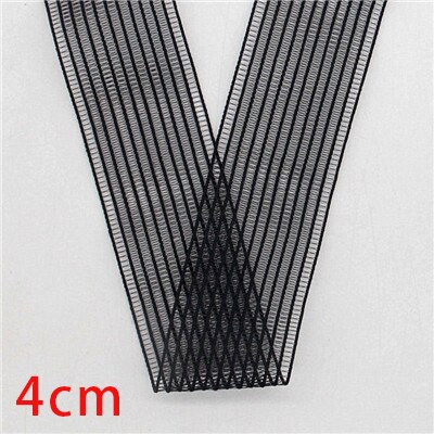 Naaien rekbare elastische band 40mm 50mm breedte wit zwart kant elastische lint tailleband ondergoed kledingstuk diy accessoires 1m: 4cm zwarte