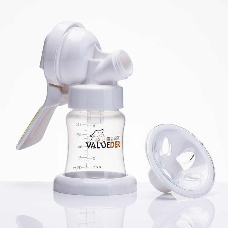 VALUEDER Newest Manual Breast Pump with Non-spill Milk Bottle Set Soft Silicone PP Women Feeding Breast Pump Bottle Sucking