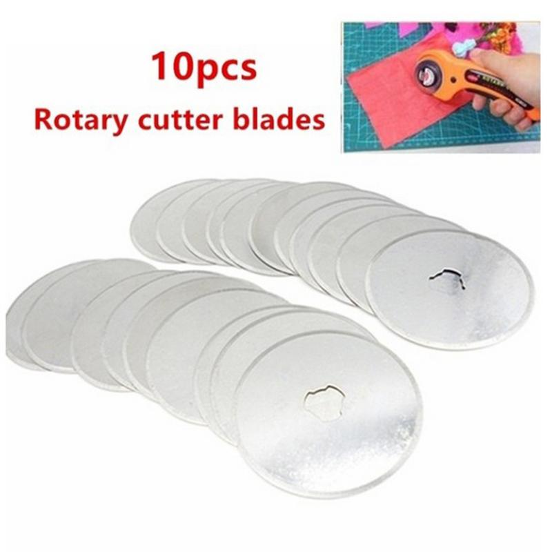 45MM/28MM 10Pcs Steel Circular Rotary Cutter Refill Blades Patchwork Fabric Leather Craft Sewing Quilting Fits Fiskars Cutters