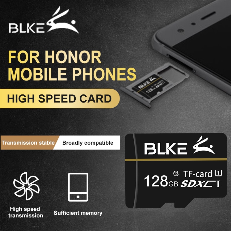Blke Huawei Honor Mobiele Geheugenkaart Microsd 64G 128G Voor Play3e/9x/8x/V10/v9/V8 Pro/20i/10 Jeugd/Note10/Play8A Pro/7A/6A/5A/8C