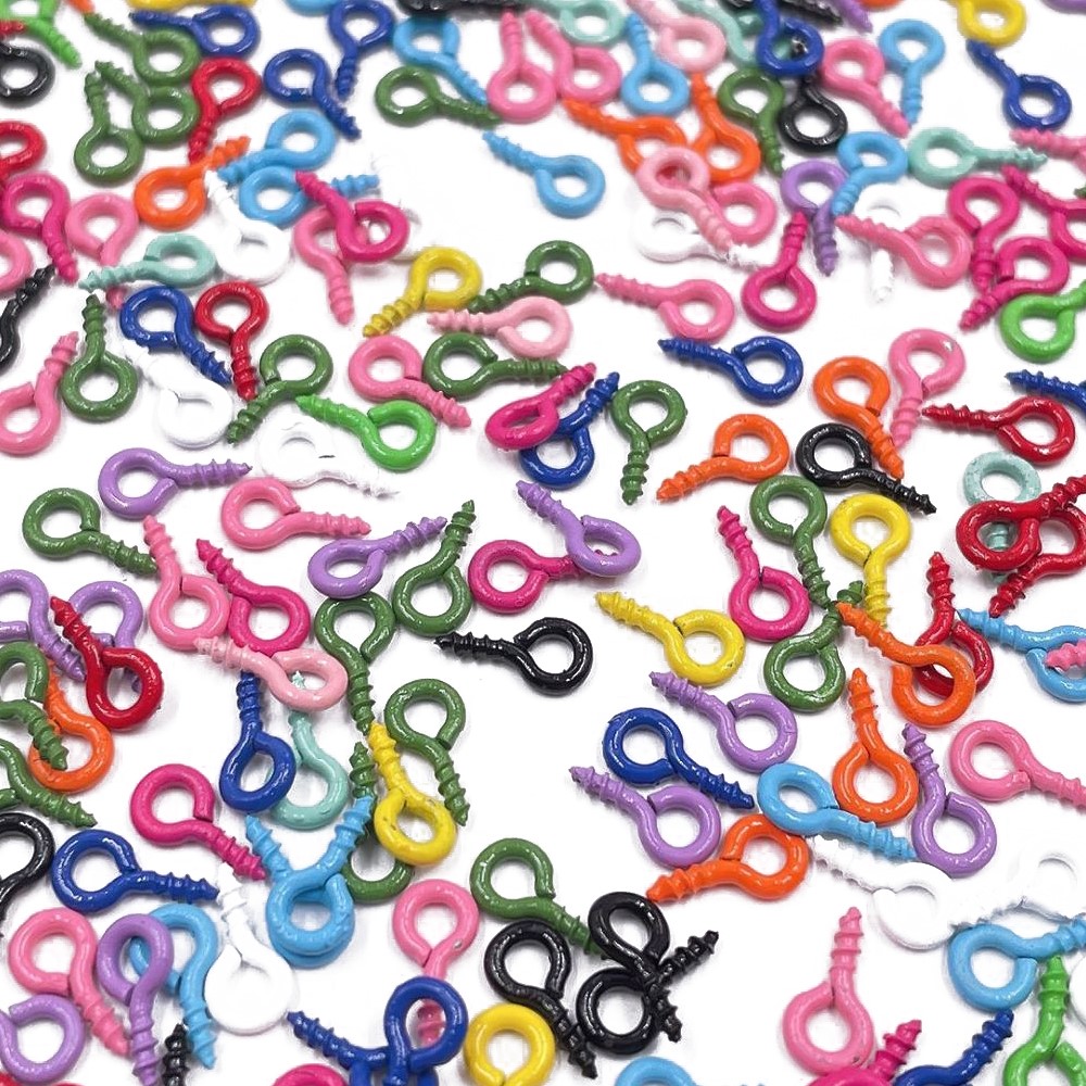 100/300/500 Stuks Kleurrijke Metalen Kleine Oogspelden Oogklemmen Sluitingen Haken Connectoren Diy Sieraden Maken Benodigdheden Accessoires Bevindingen