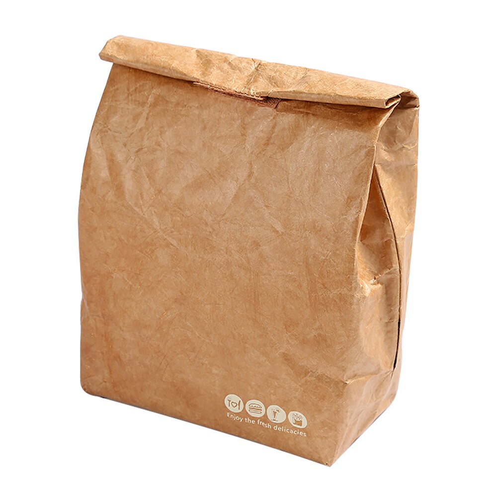 Madpakke dupont papir aluminium film madpakke taske genanvendelig papir madpose isoleret termisk madkasse picnic isolering: Default Title