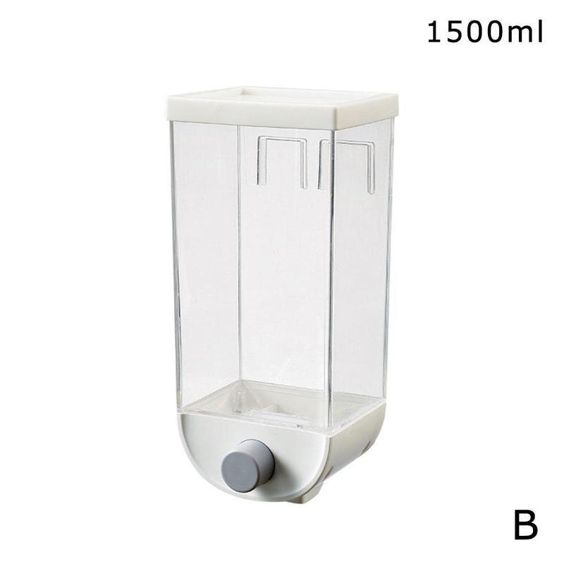 Boîte de rangement de céréales distributeur | Distributeur de farine d'oalosa, conteneur mural de stockage de grains, réservoir de céréales Gadgets cuisine H7K1 de 1000ml/1500ml: B