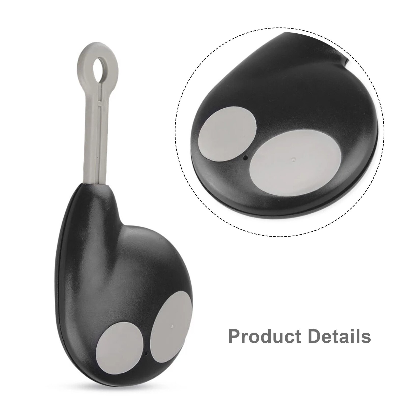 Coque de clé intelligente à télécommande pratique, 2 boutons d&#39;entrée sans clé pour Toyota pour alarme Cobra 7777 1046 3196 pas de batterie