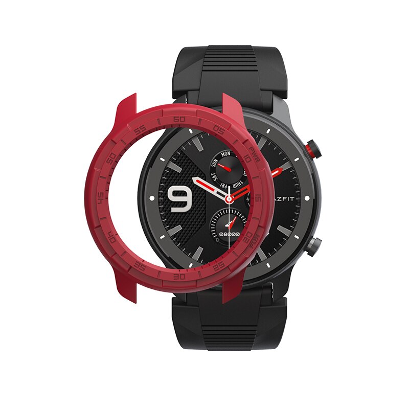 SIKAI Schutz Uhr Fall Für Huami Amazfit GTR 47mm Top PC Uhr Abdeckung Für Amazfit GTR 47mm Smartwatch Shell: Red