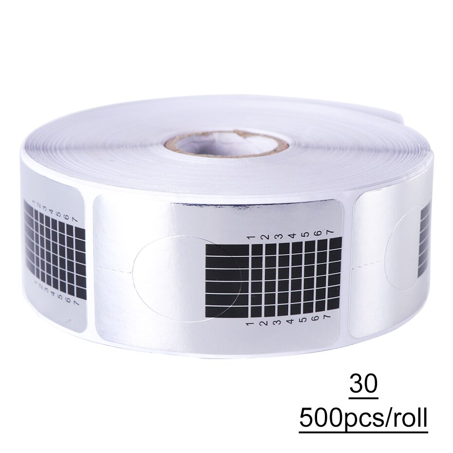 500pcs Nail Art French Acrylic UV Gel Extension Tips Quick Building Form Guide For Nail Extension Stencil Manicure Tools LY941-1: 30