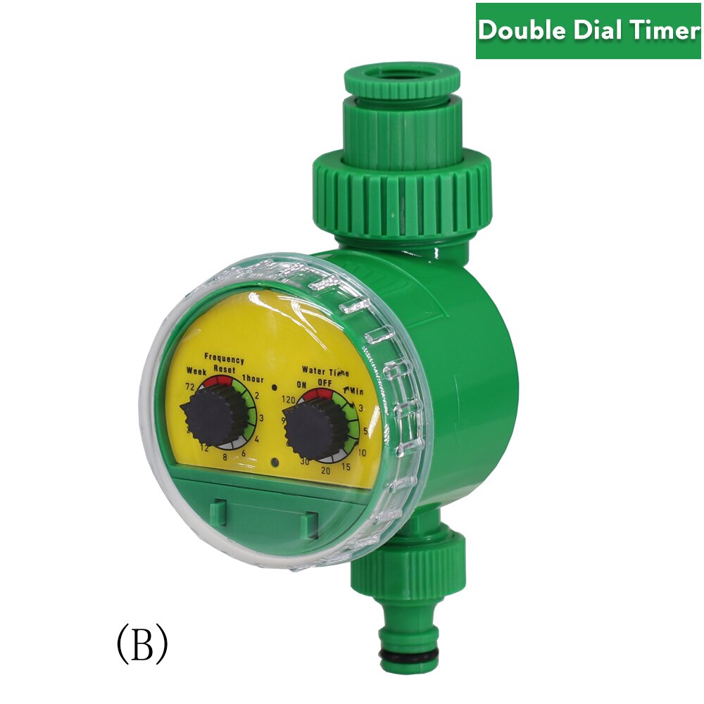 Green LCD Watering Timer Automatic Drip Irrigation Digital Programmable Lawn Hose Faucet Water Controller Auto: B