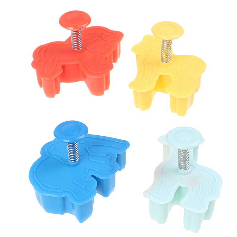 4PCS Animal Plasticine Mold Tools Set Kit Sand Kids Playdough Modeling Clay cookies bake die